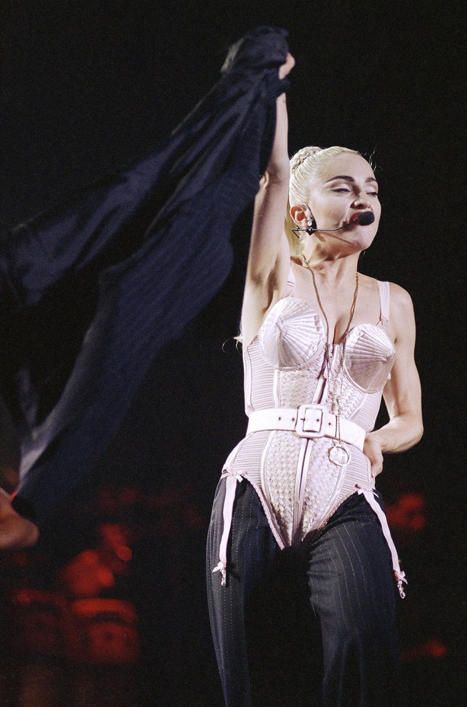 Madonna performing in Los Angeles