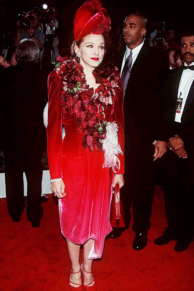 Madonna on a red carpet