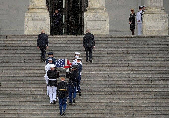 Casket of Senator John McCain laid in state at US Capitol in Washington, USA – 31 Aug 2018