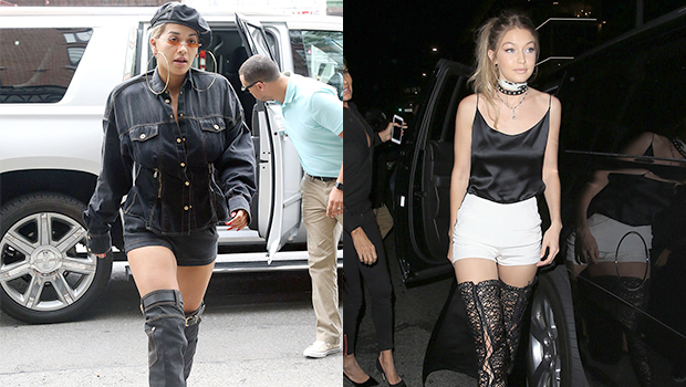 Thigh-High Boots & Shorts: See Celebrities Wearing The Hot Style –  Hollywood Life