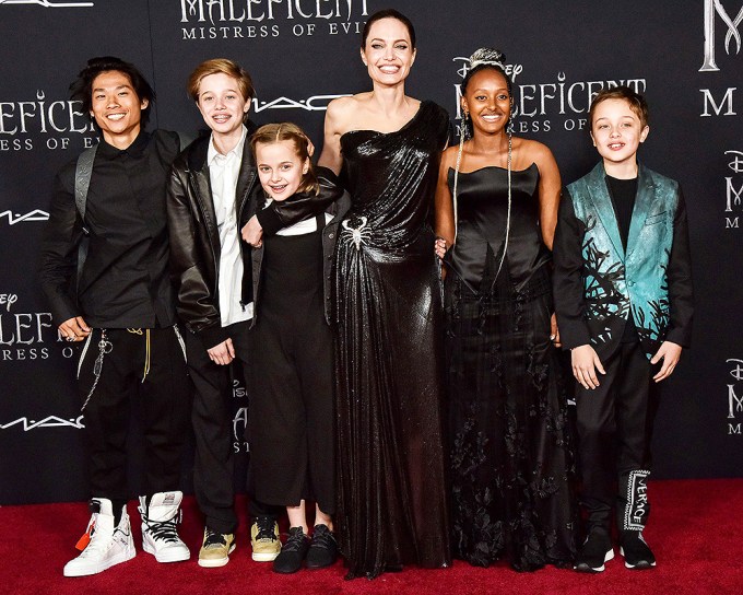The Jolie-Pitts Support Their Mom At The ‘Maleficent: Mistress of Evil’ Premiere