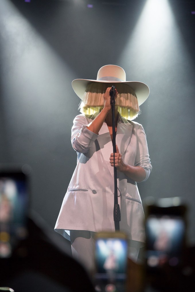 Sia at the Calvin Klein Spring Summer 2016