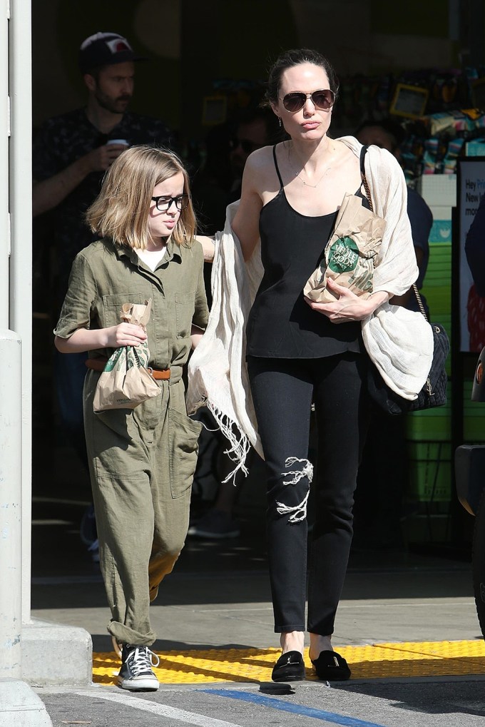 Angelina Jolie Grocery Shops With Vivienne