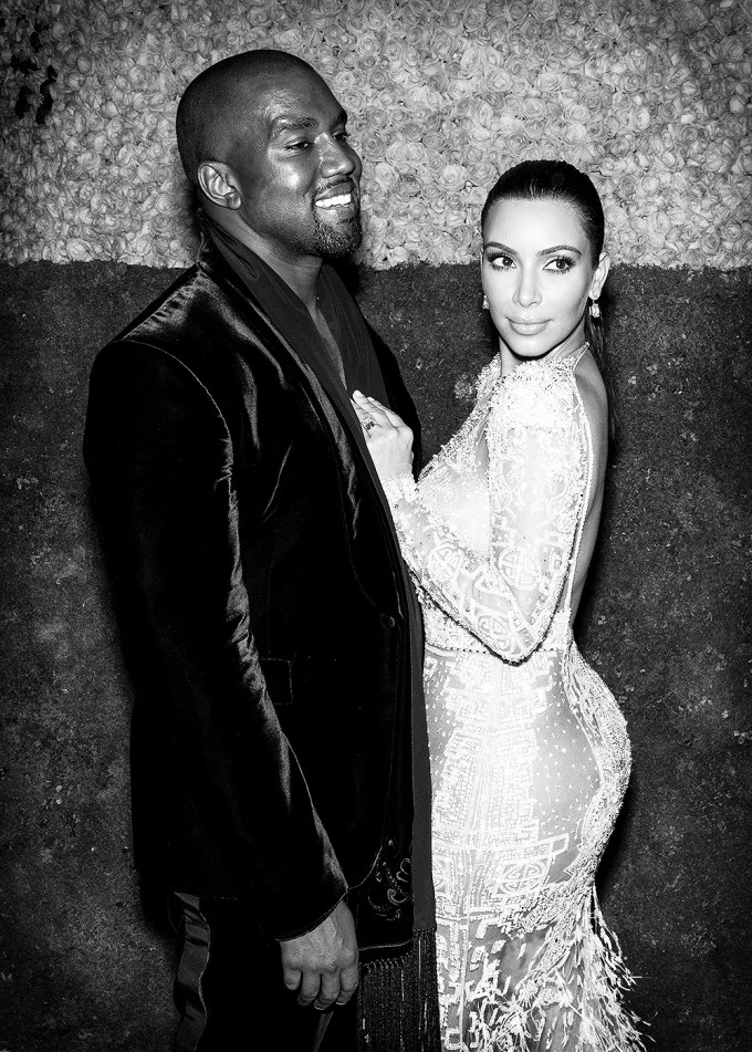 Kim Kardashian & Kanye West at the 2015 Met Gala