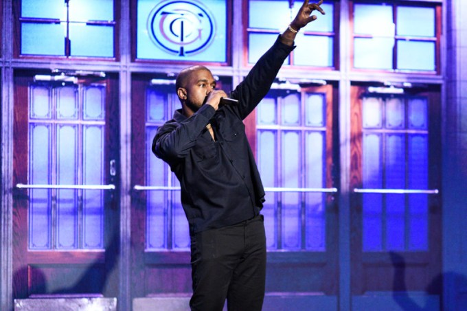 Kanye West performs on ‘Saturday Night Live.’