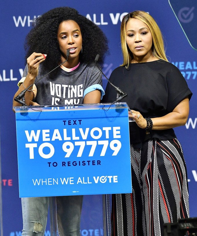 Kelly Rowland at the When We All Vote rally in September 2018