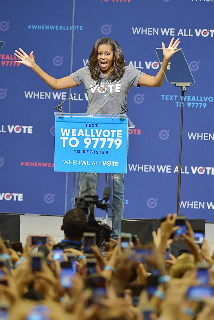 Former First Lady Michelle Obama at the ‘When We All Vote’ rally, September 28, 2018