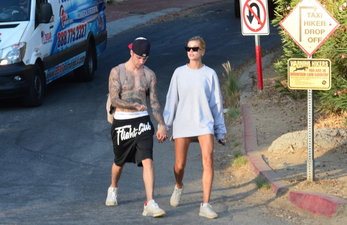 Justin Bieber And Wife Hailey Baldwin Hiking