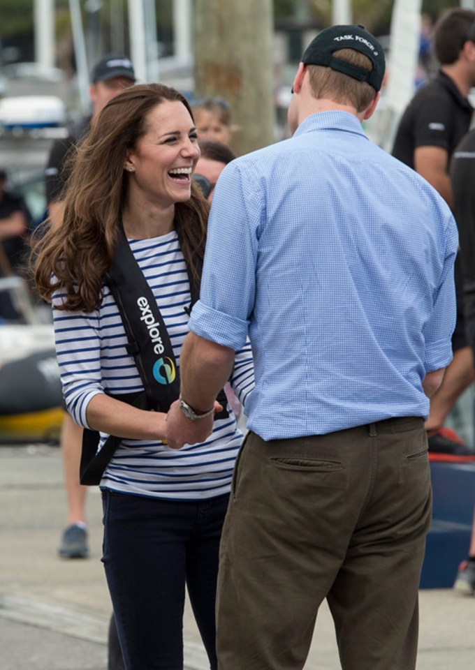Kate Middleton shares a laugh with William
