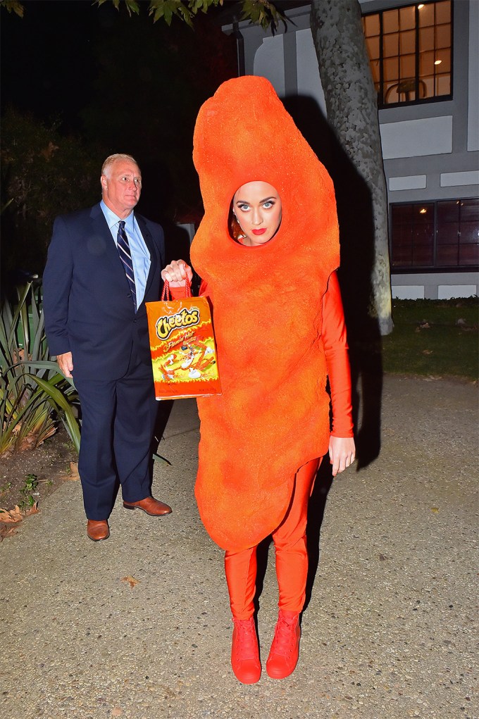 Katy Perry as a Flaming Hot Cheeto