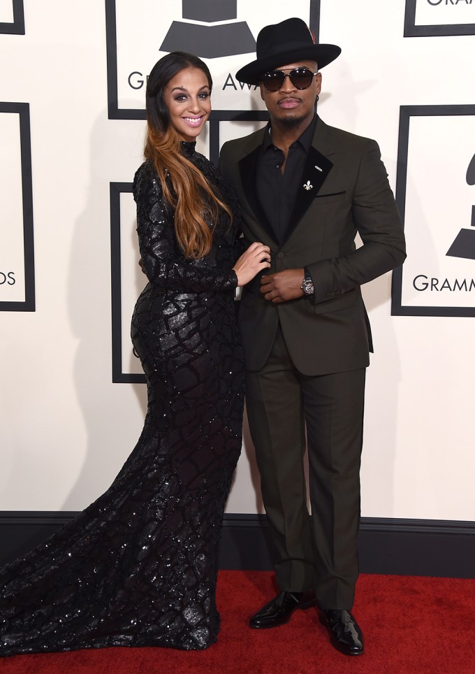 Ne-Yo & Monyetta Shaw At The 57th Annual Grammy Awards
