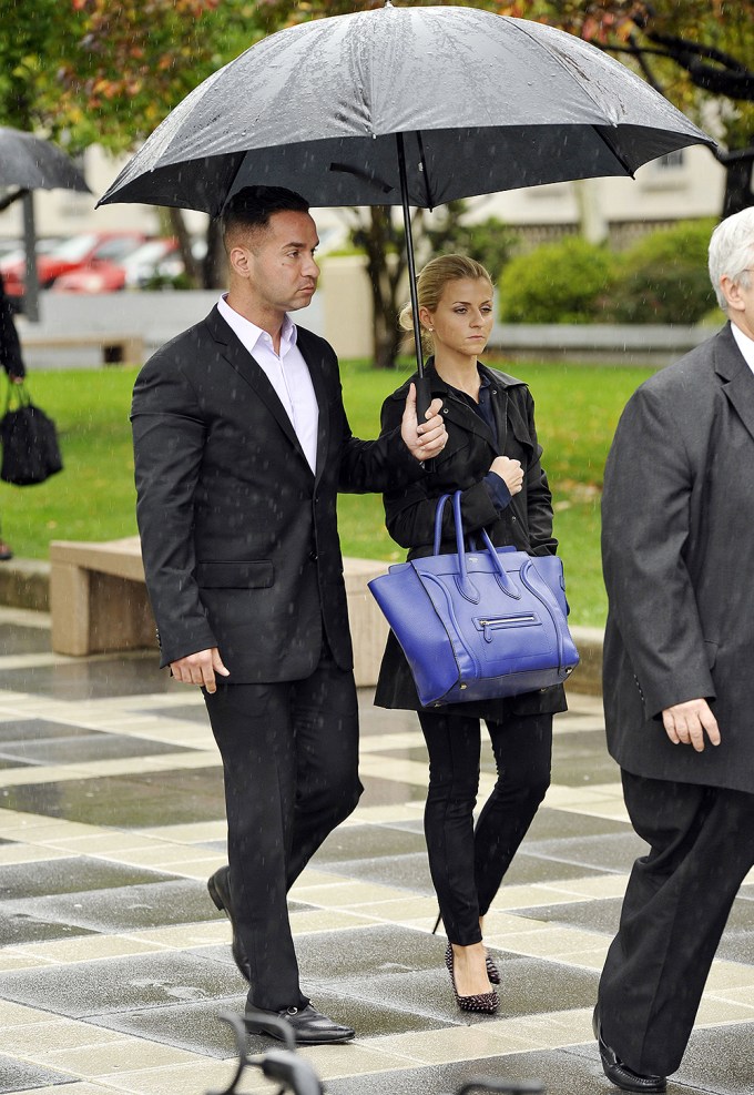 Mike ‘The Situation’ Sorrention & Lauren Pesce at a court hearing