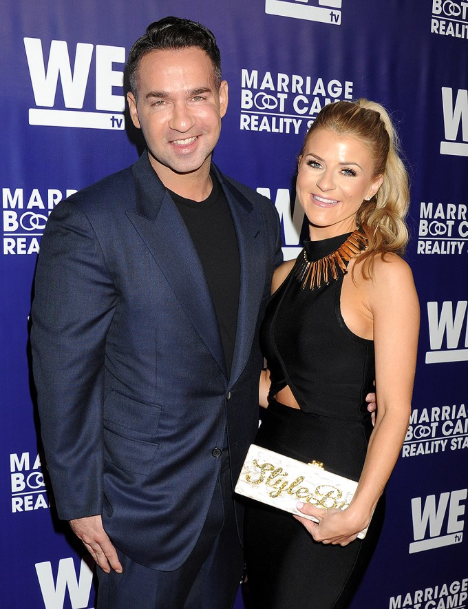 Mike ‘The Situation’ Sorrention & Lauren Pesce attend a ‘Marriage Boot Camp: Reality Stars” premiere party.