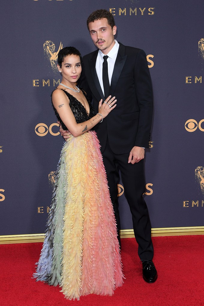 Zoe Kravitz & Karl Glusman On The Emmys Red Carpet