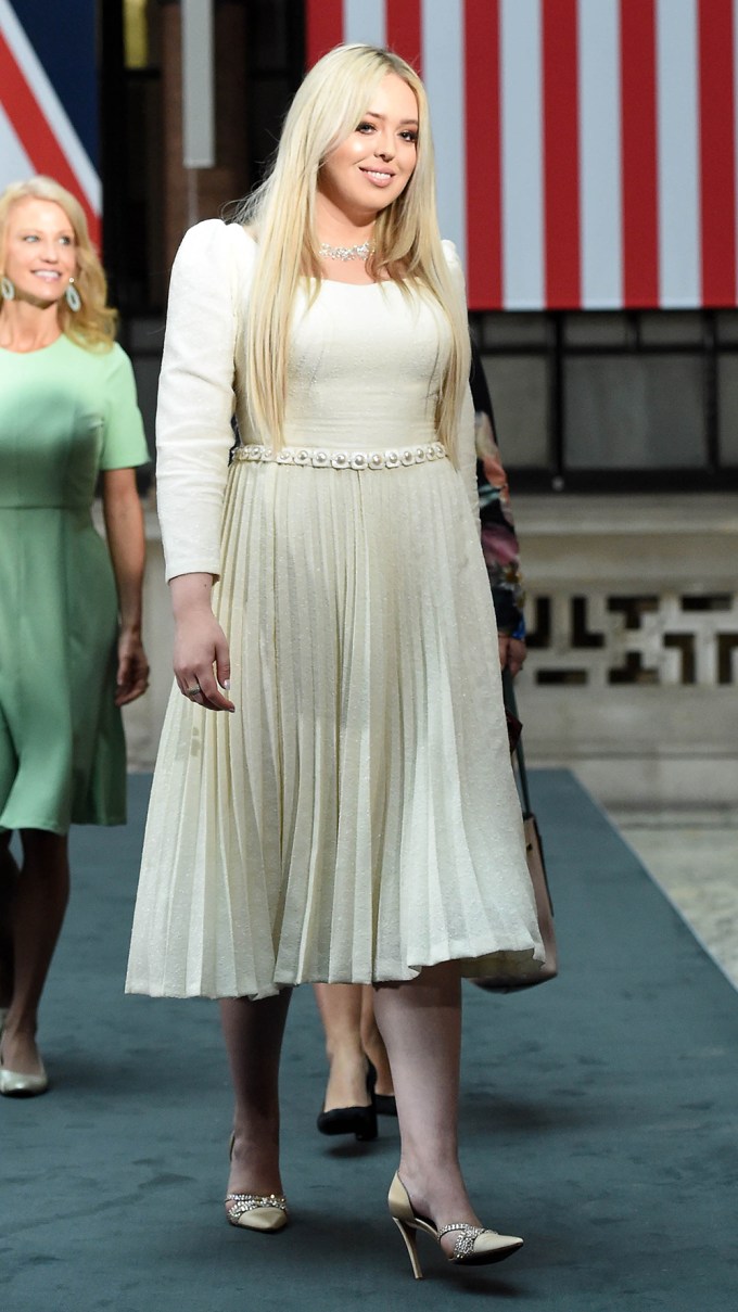 Tiffany trump In A White Dress