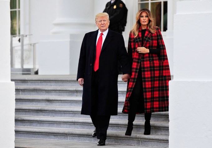 Best Fall Coats — Plaid & Faux Fur On Melania Trump, Gigi Hadid & More