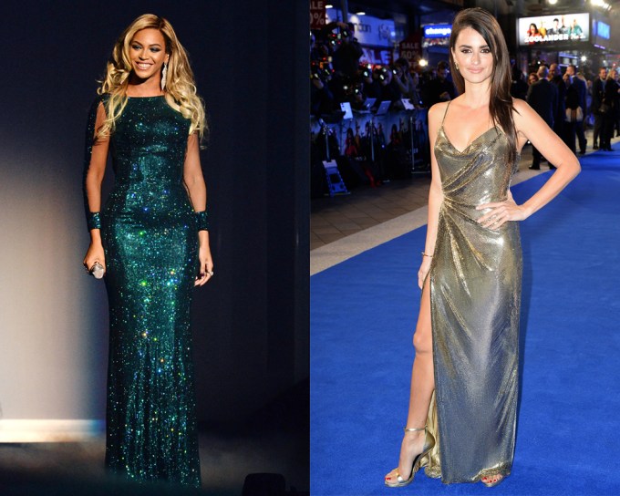 Celebrities In Glittery Dresses: Photos