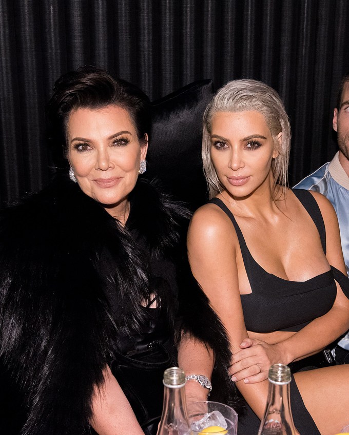 Kris Jenner at the Mert and Marcus book launch with Kim Kardashian