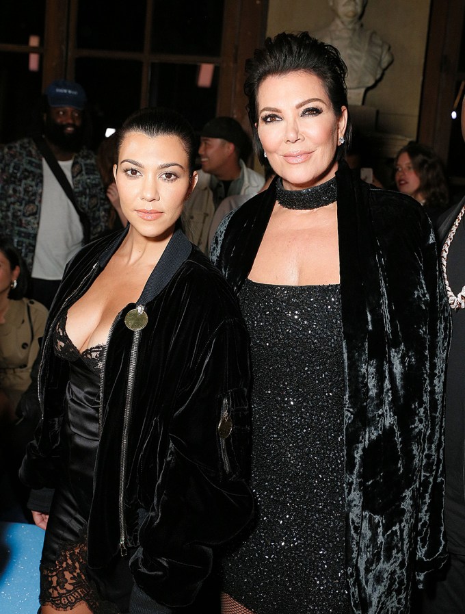 Kris Jenner poses with Kourtney Kardashian
