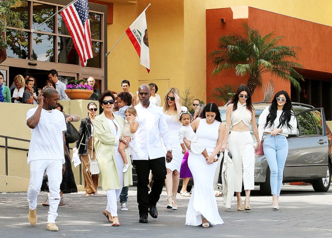 Kris Jenner with her kids and grandchildren