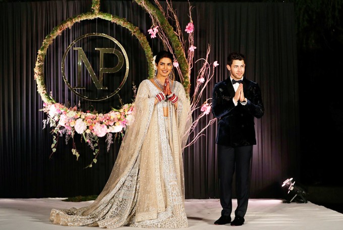 Priyanka Chopra and Nick Jonas during their wedding photos