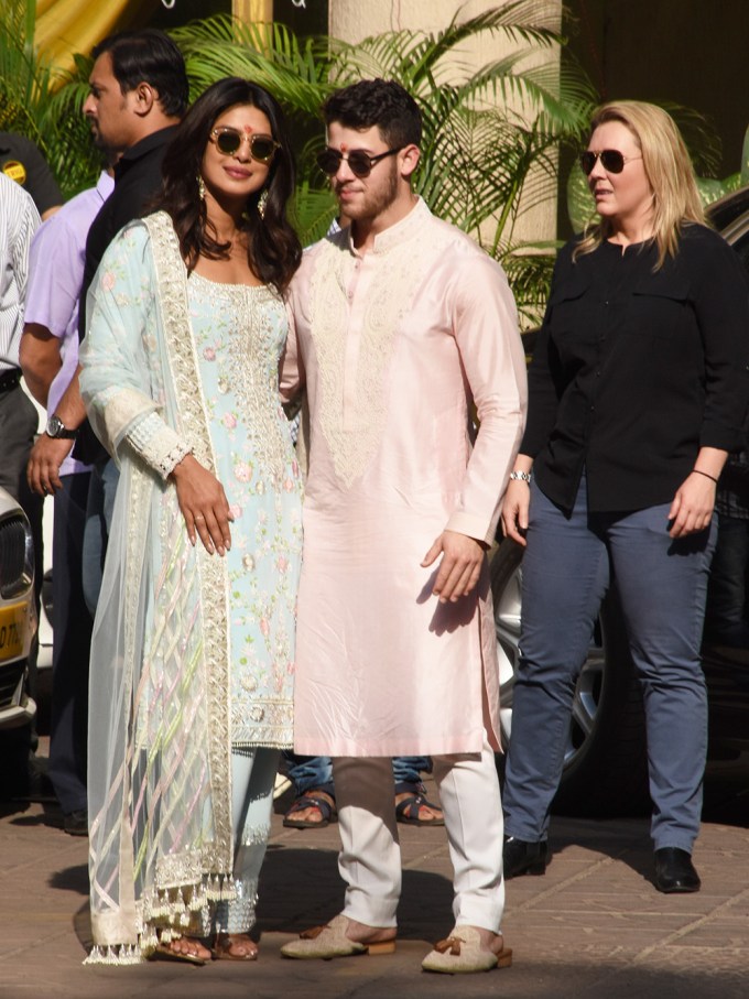 Nick Jonas & Priyanka Chopra during celebrations