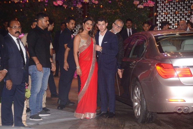 Nick Jonas & Priyanka Chopra At An Engagement Party In India