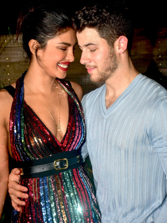 Nick Jonas & Priyanka Chopra At A Party In India