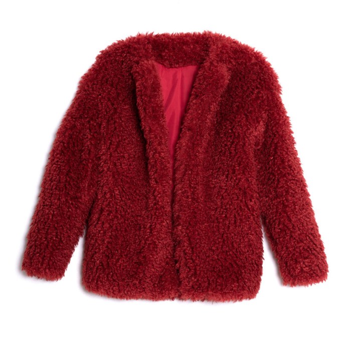 Red Teddy Bear Jacket – $59.99, TJ Maxx