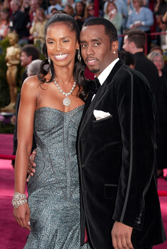 Kim Porter and Sean Combs at the Academy Awards