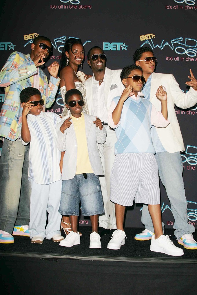 Kim Porter and family at the BET Awards