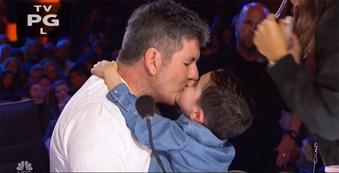 Simon Cowell kisses son Eric