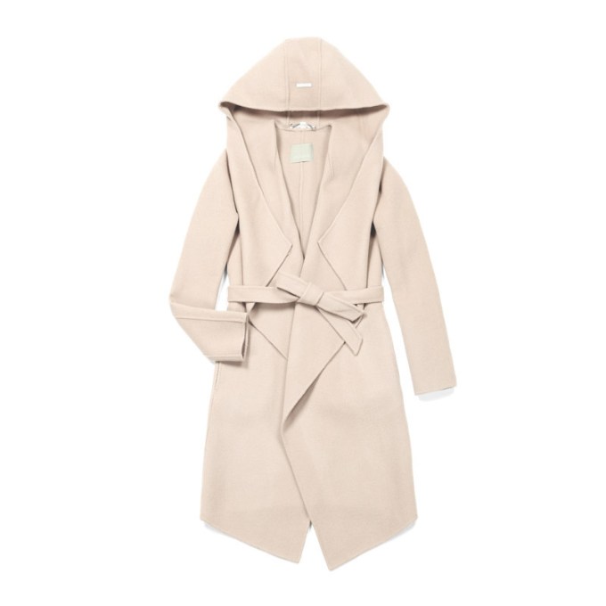 Soia & Kyo SAMIA double-face wool coat in Quartz, $490