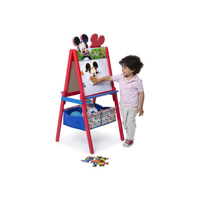 Delta Children Disney Wooden Double Sided Easel With Storage