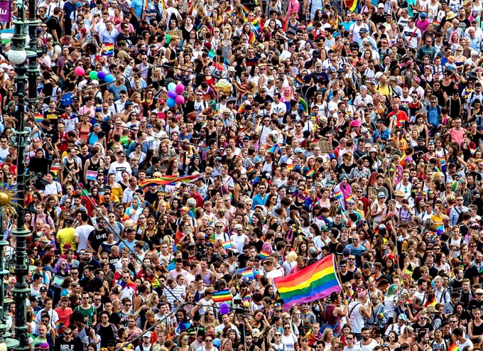 Pride Protestors In Prague