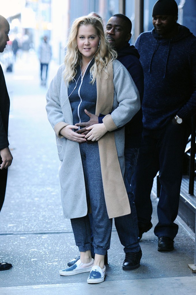 Amy Schumer On Set Of A Commercial In New York