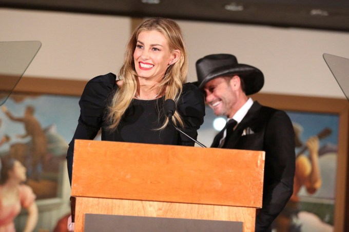 Tim McGraw and Faith Hill at an opening Exhibit