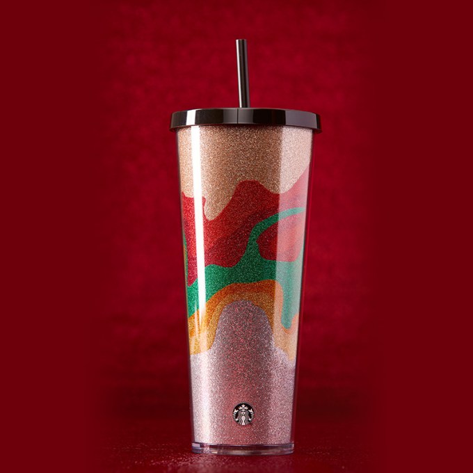 Starbucks Flow Glitter Cold Cup, $18.95