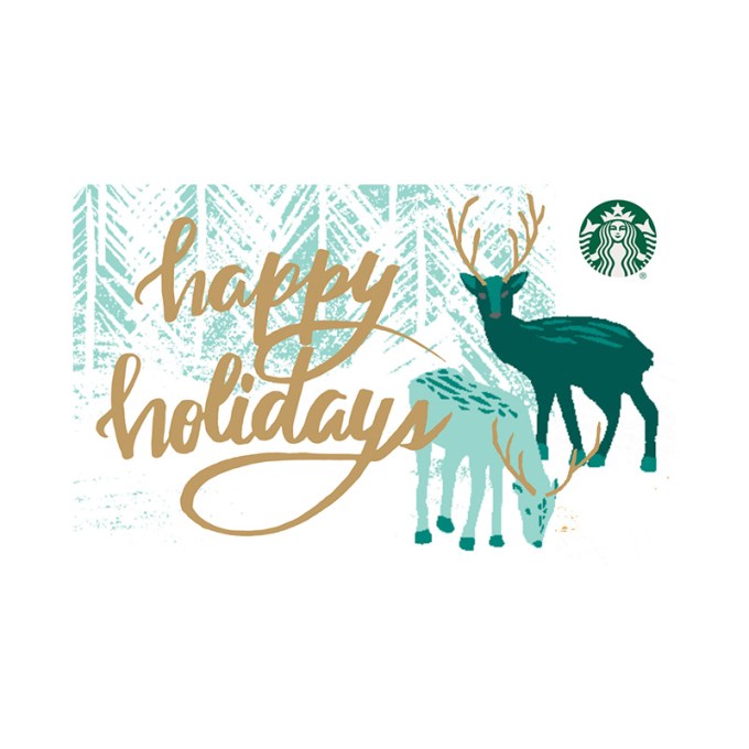Happy Holidays Starbucks Gift Card