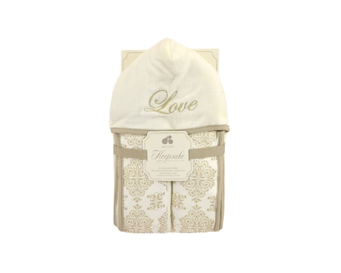 Just Born® Keepsake “Love” Hooded Towel in Ivory