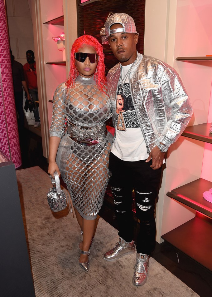 Nicki Minaj & Kenneth Petty At The Fendi Event