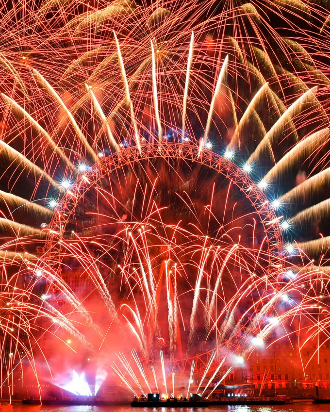 London New Year Fireworks Display 2019, United Kingdom – 01 Jan 2019