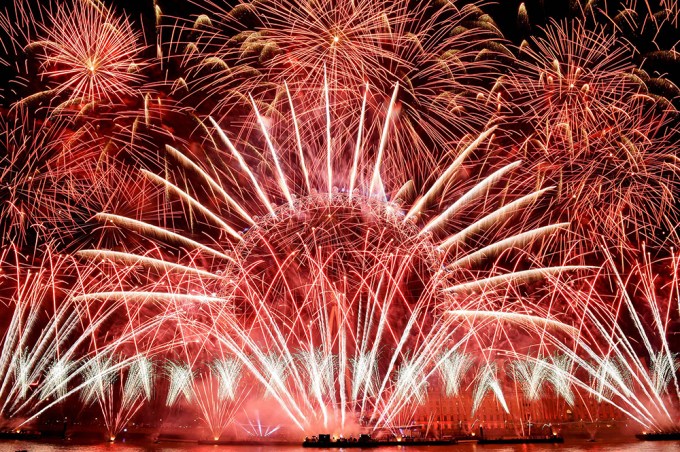 London New Year Fireworks Display 2019, United Kingdom – 01 Jan 2019
