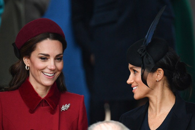 Duchess Catherine and Duchess Meghan shared a sweet moment