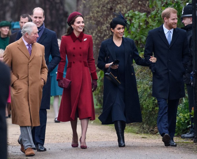 The Royal Family goes to church for Christmas Day