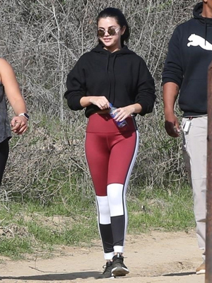 Selena Gomez Wears American Flag Leather Jacket to Pilates Workout