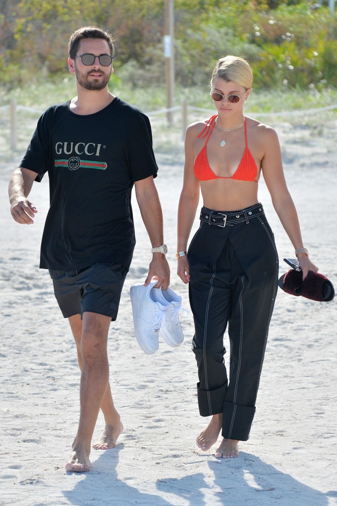 Scott Disick & Sofia Richie Take A Beach Day