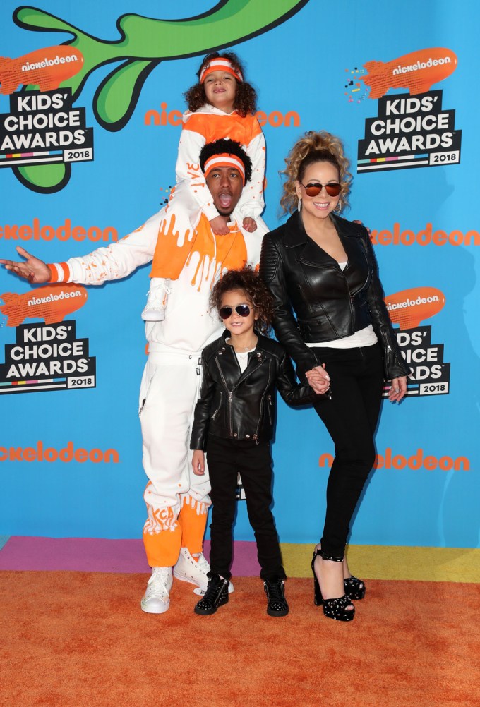 Mariah Carey, Nick Cannon and their twins at the Nickelodeon Kids’ Choice Awards