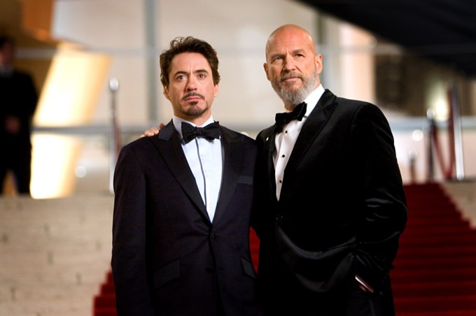 Robert Downey Jr. and Jeff Bridges pose in tuxedos
