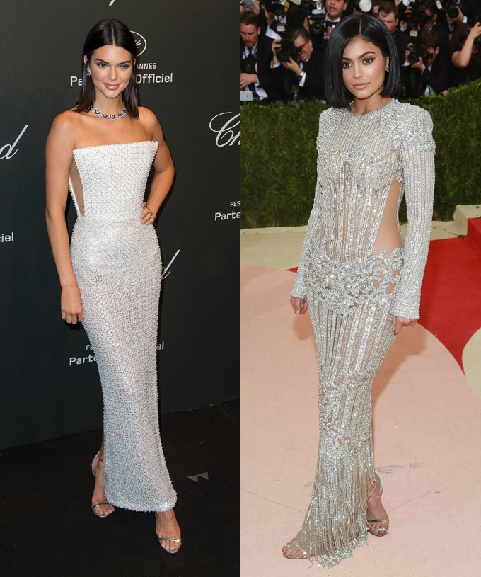 Kendall & Kylie Jenner In Sequined Dresses